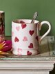 Pink Hearts Mug, Pink, 300ml