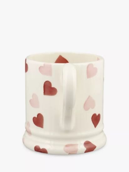 Pink Hearts Mug, Pink, 300ml