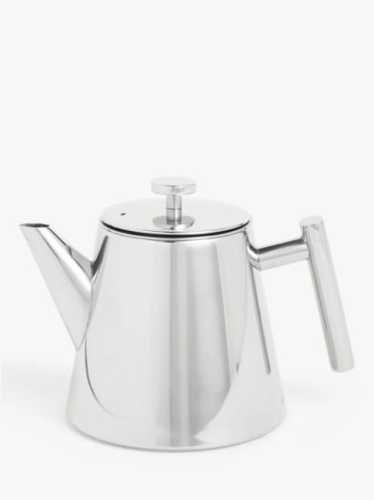 Double Wall Teapot with Infuser, 1.2L, Stainless Steel