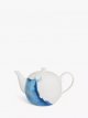 Bone China Teapot, 1.35L, Blue/White