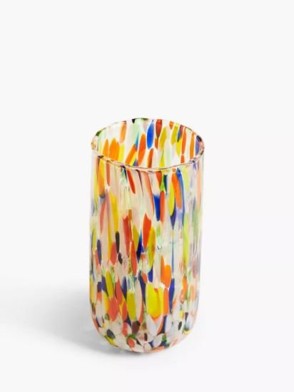 Confetti Coloured Glass Highball, 350ml, Multi