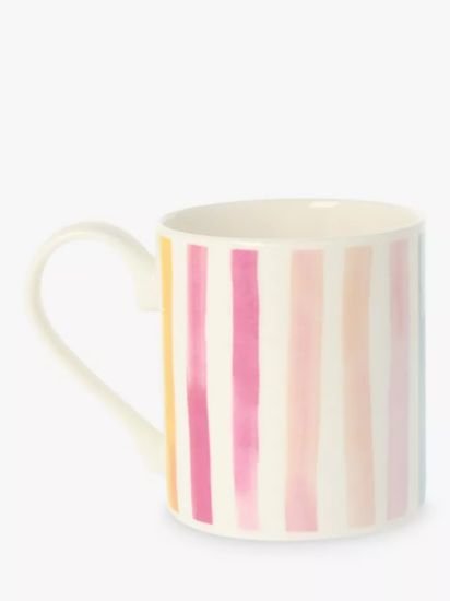 Striped Bone China Mug, 300ml