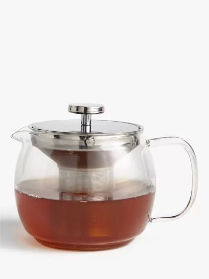Glass Teapot with Infuser, 1.2L, Clear