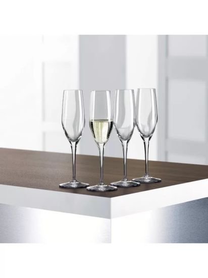 Champagne Flute, Set of 4, 190ml, Clear