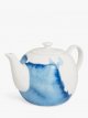 Bone China Teapot, 1.35L, Blue/White
